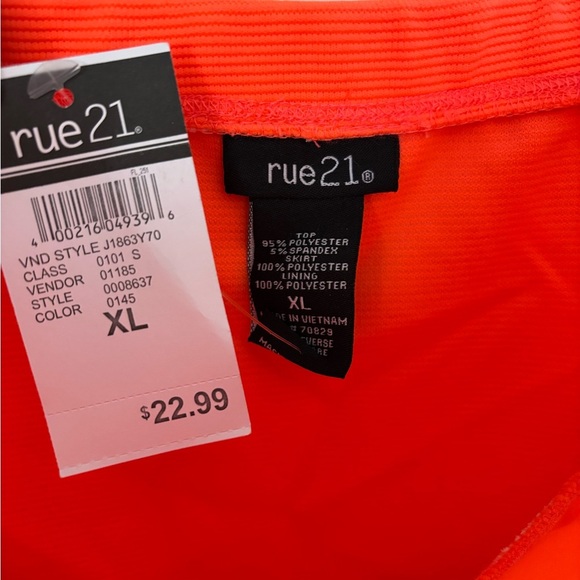 Vibrant Orange and Multicolor Patterned Women's Dress with side cut outs XL - Picture 3 of 3